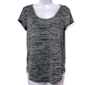Lou & Grey Short Sleeve Top Heathered Gray Size XS‎